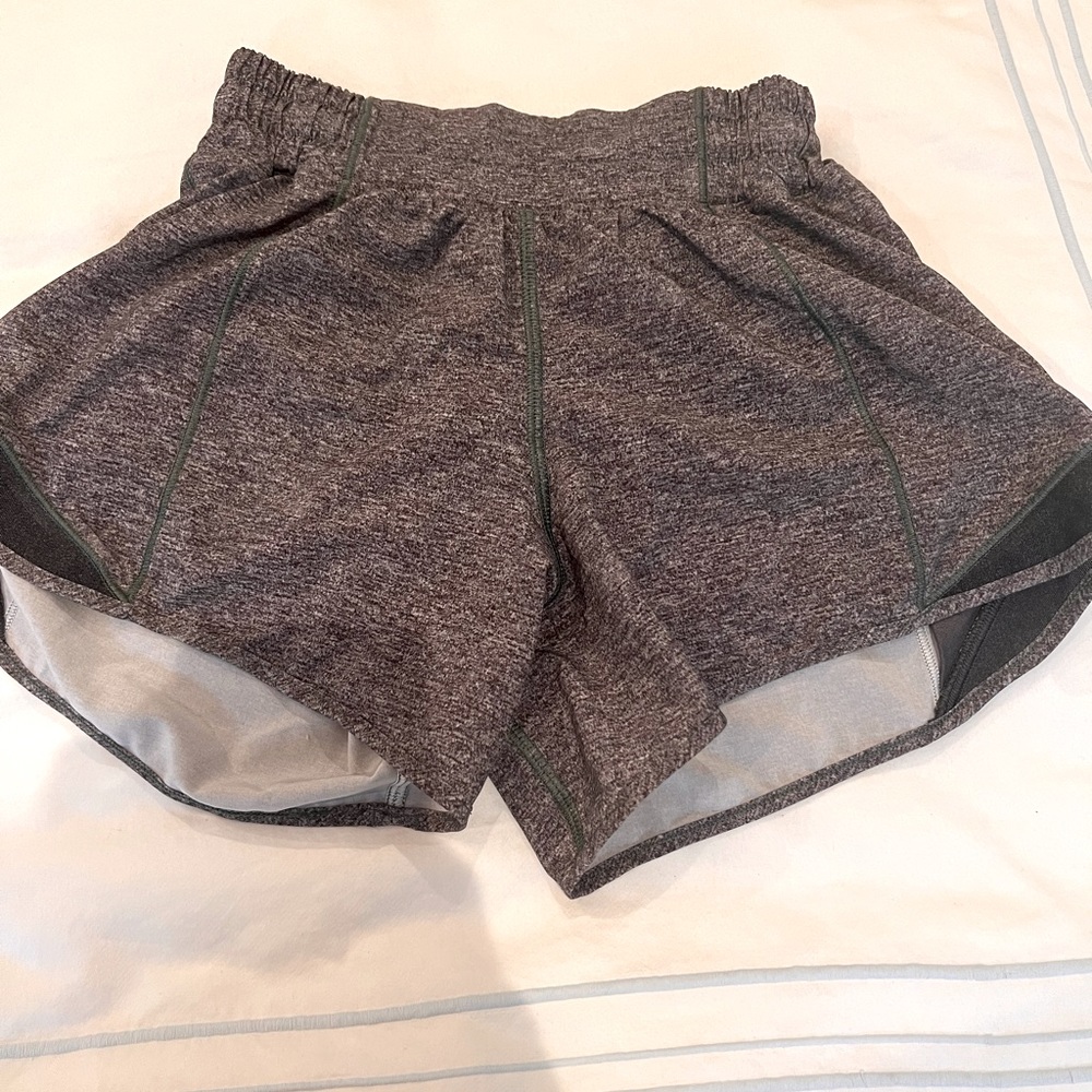 Lululemon Hotty hot shorts, “2 tall” 4” Grey